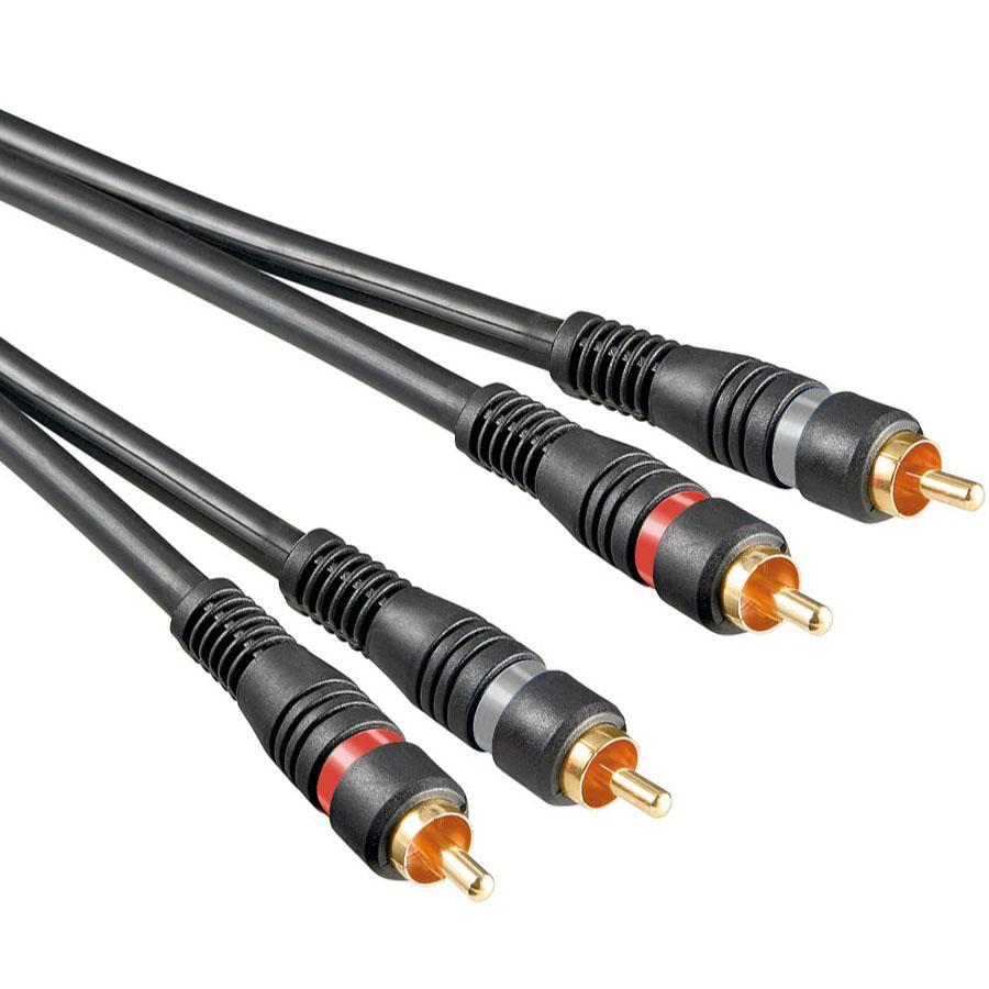 Euroconector Connection 21 pin M 4x RCA IN-OUT OD 8mm 1,5m